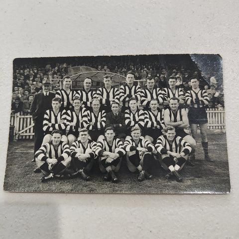 1945 Collingwood Football Club Genuine Photograph Postcard