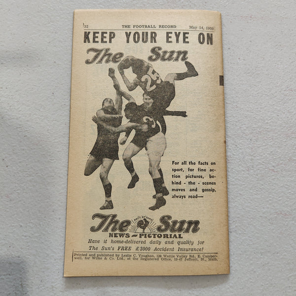 VFL 1960 May 14 Footscray v Essendon Football Record