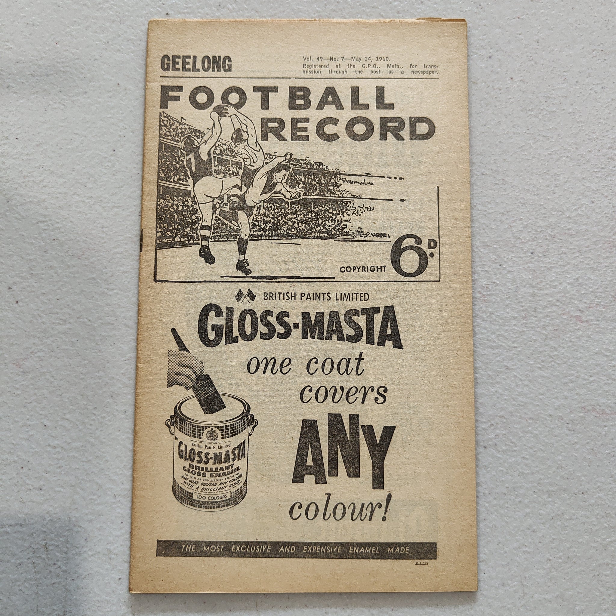 VFL 1960 May 14 Geelong v St Kilda Football Record