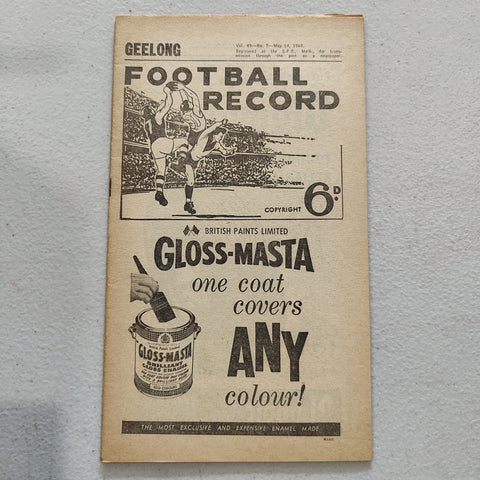 VFL 1960 May 14 Geelong v St Kilda Football Record