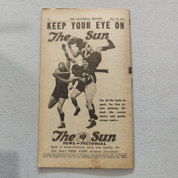 VFL 1960 May 14 Geelong v St Kilda Football Record