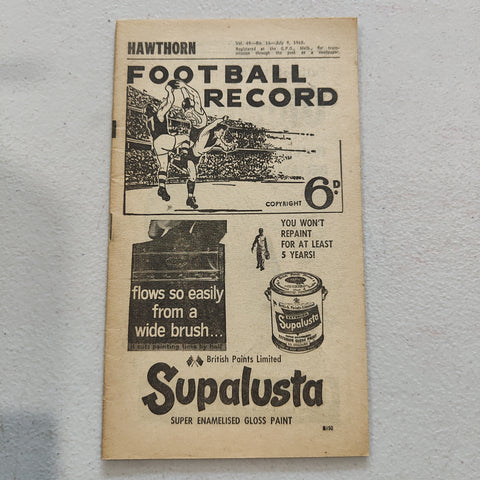 VFL 1960 July 9 Hawthorn v Fitzroy Football Record