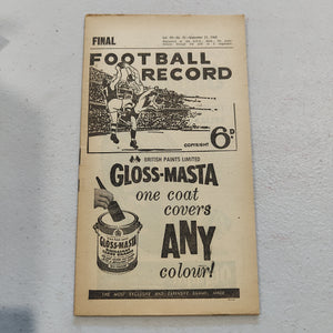 VFL 1960 September 17 Final Collingwood v Fitzroy Football Record