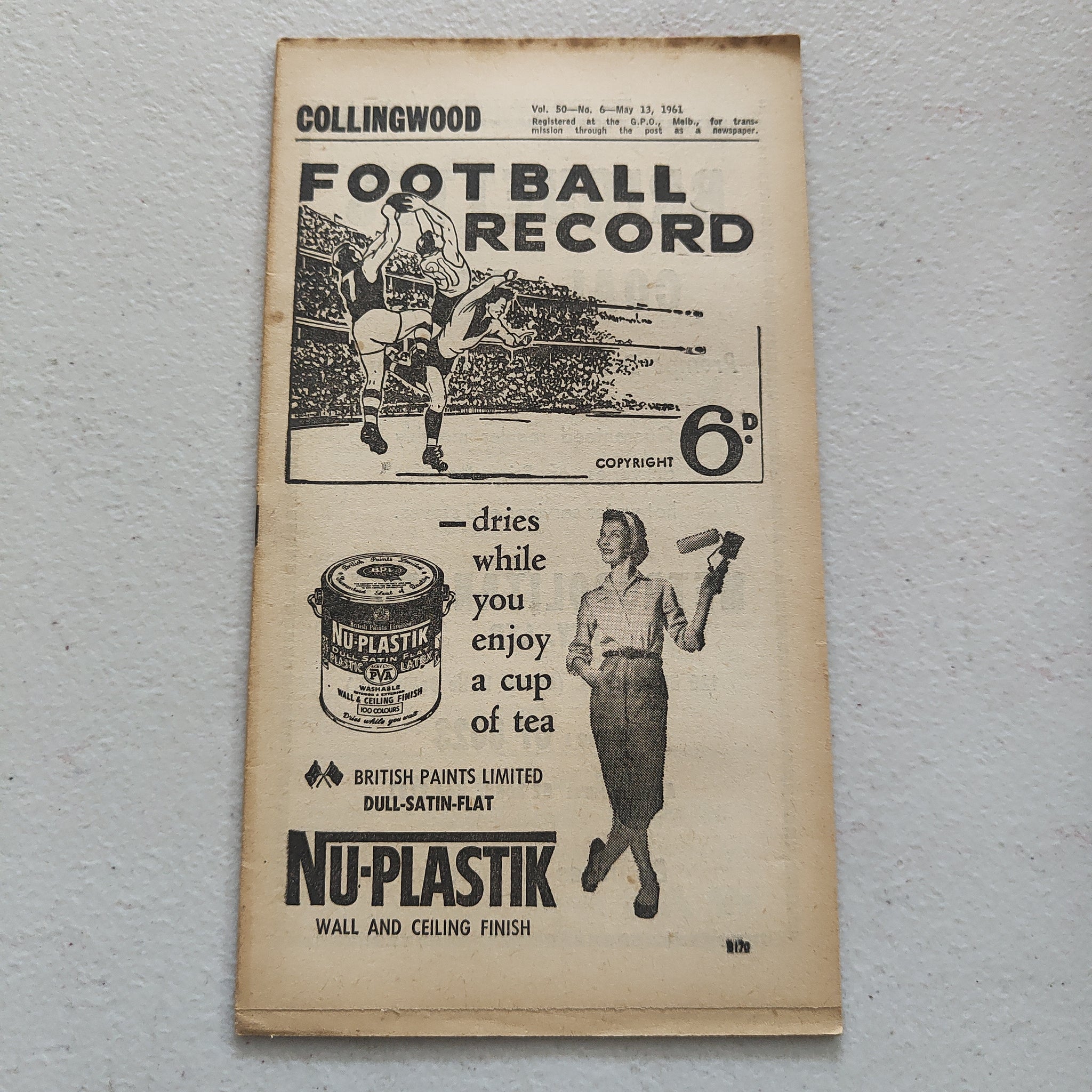 VFL 1961 May 13 Collingwood v Fitzroy Football Record