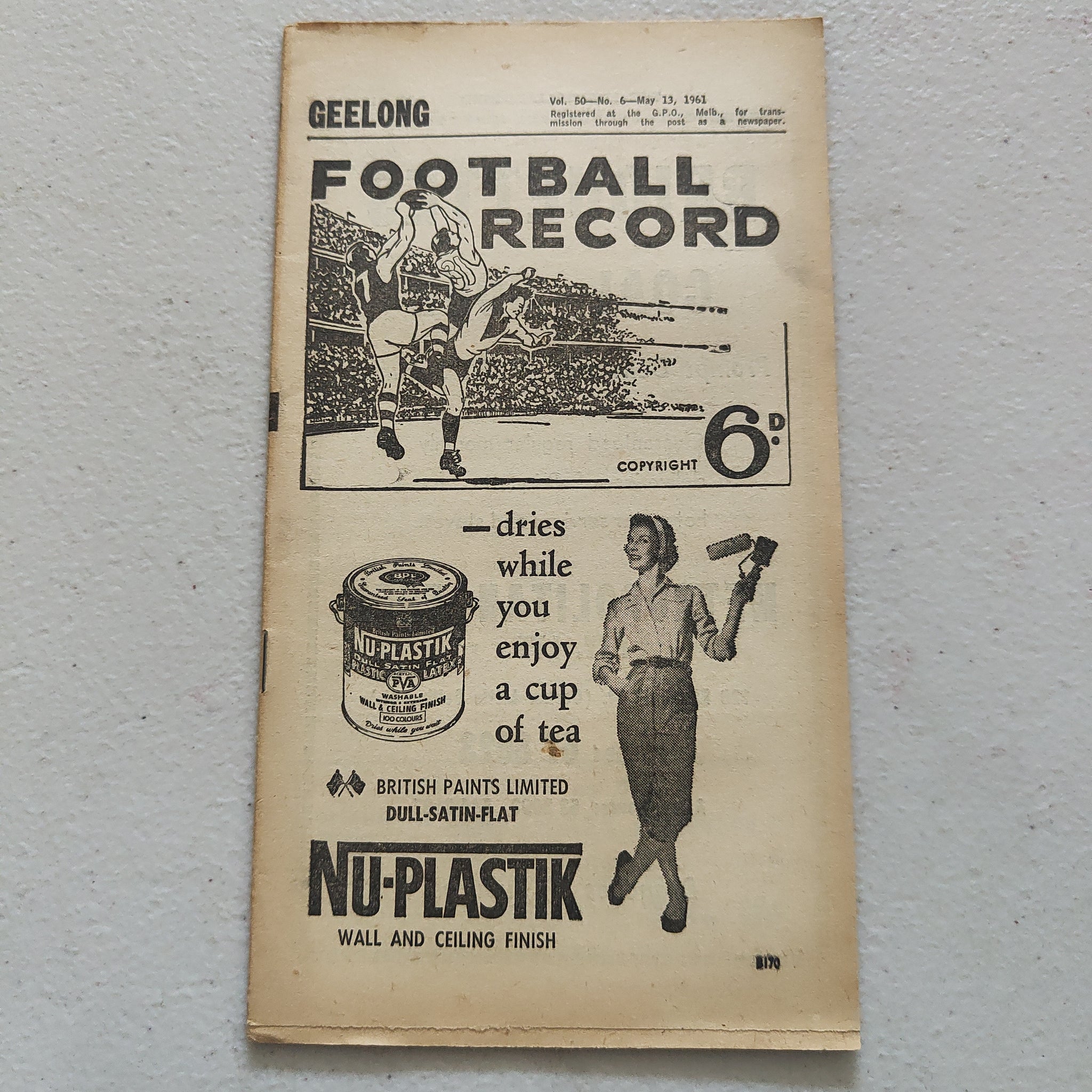 VFL 1961 May 13 Geelong v Melbourne Football Record