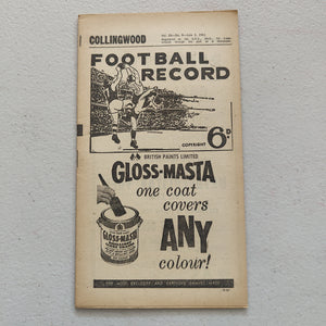 VFL 1961 June 3 Collingwood v Essendon Football Record