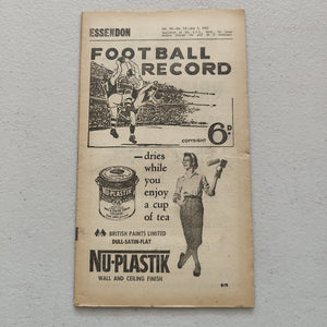 VFL 1961 July 1 Essendon v Footscray Football Record