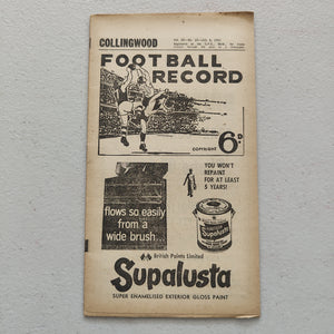 VFL 1961 July 8 Collingwood v Geelong Football Record