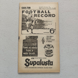 VFL 1961 July 8 Carlton v St Kilda Football Record