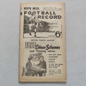 VFL 1961 July 15 North Melbourne v Footscray Football Record