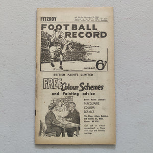 VFL 1961 August 12 Fitzroy v Collingwood Football Record