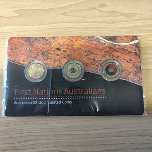 2021 Downies $2 First Nations Australians 3 Coloured Uncirculated Coin Set