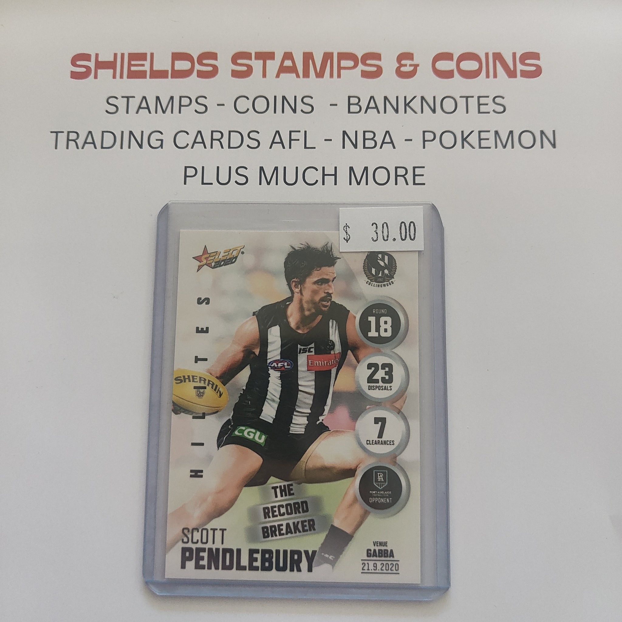 2020 Select Hilites Round 18 The Record Breaker Scott Pendlebury Collingwood No. 225/407