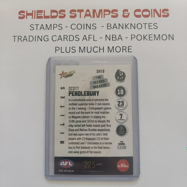 2020 Select Hilites Round 18 The Record Breaker Scott Pendlebury Collingwood No. 225/407