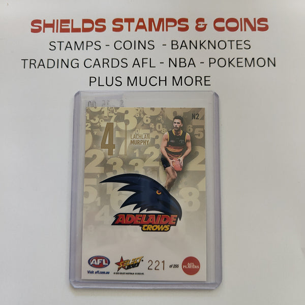 2023 Select Footy Stars Numbers Lachlan Murphy Adelaide 221/255