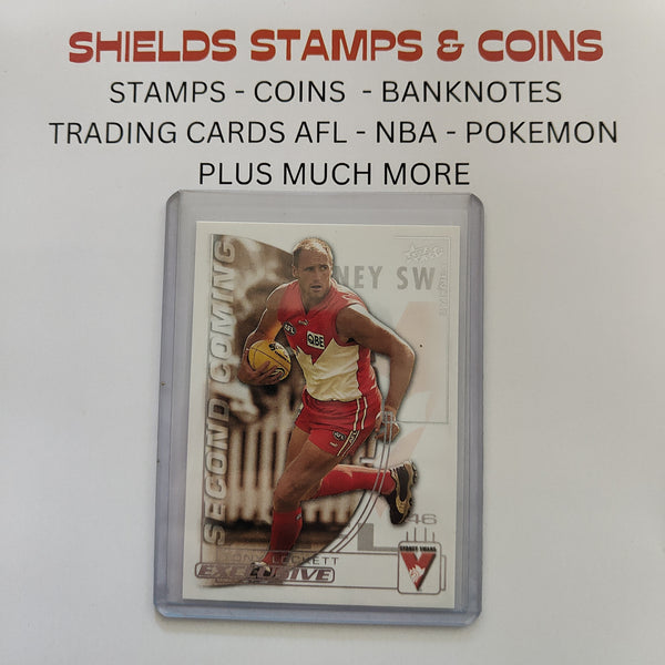 2002 Select Exclusive Second Coming Tribute Card Tony Lockett Sydney TL1