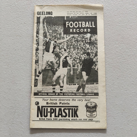 VFL 1966 July 16 Geelong v Essendon Football Record