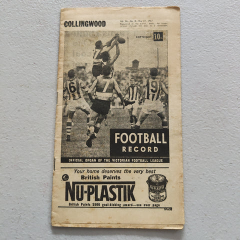 VFL 1967 May 27 Collingwood v St Kilda Football Record