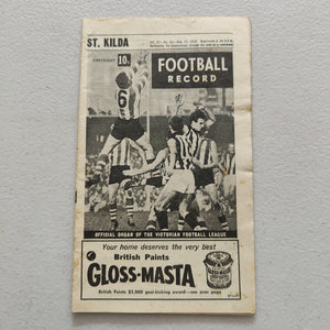 VFL 1968 August 31 St Kilda v Geelong Football Record