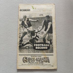 VFL 1969 May 24 Richmond v Carlton Football Record