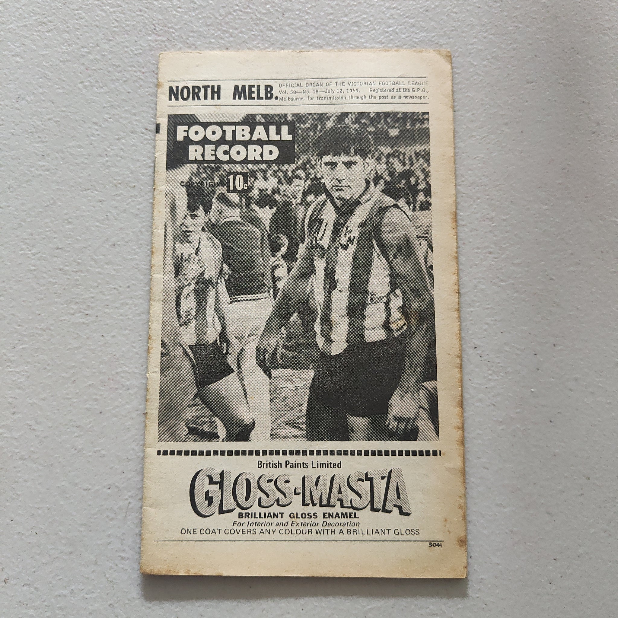 VFL 1969 July 12 North Melbourne v Richmond Football Record