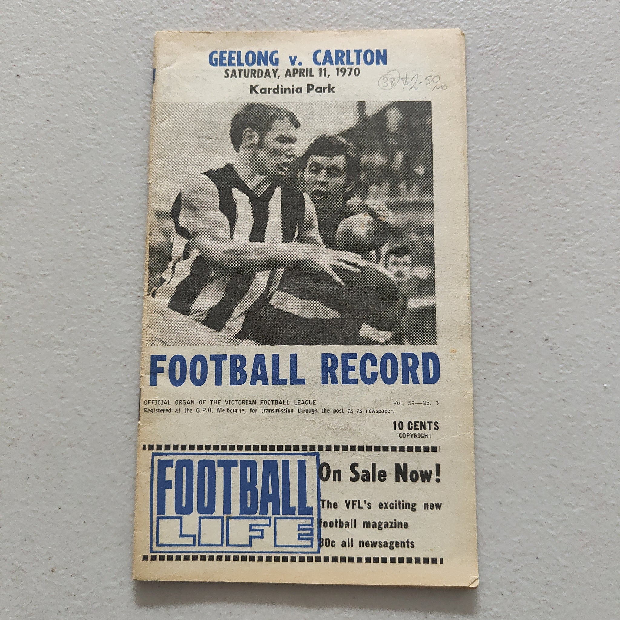 VFL 1970 April 11 Geelong v Carlton Football Record