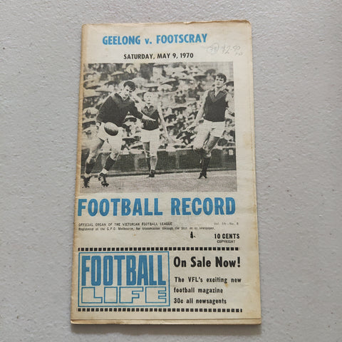 VFL 1970 May 9 Geelong v Footscray Football Record