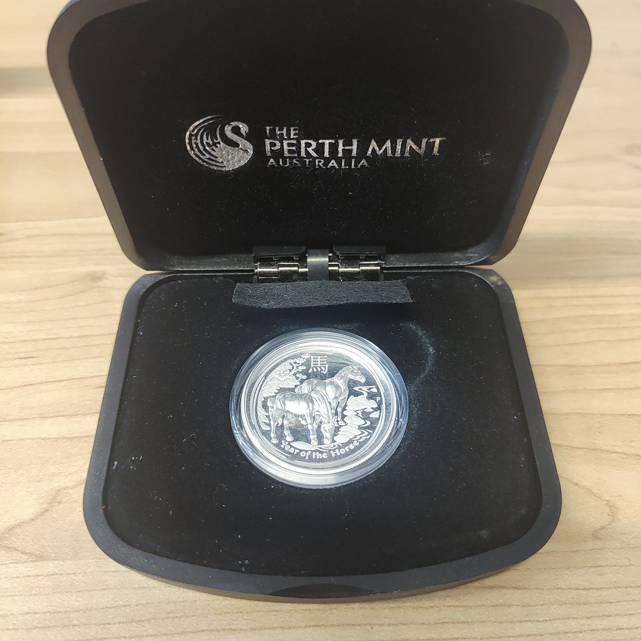 2014 Perth Mint $1 Lunar New Year Year Of The Horse 1oz .999 Silver Piedfort Coin