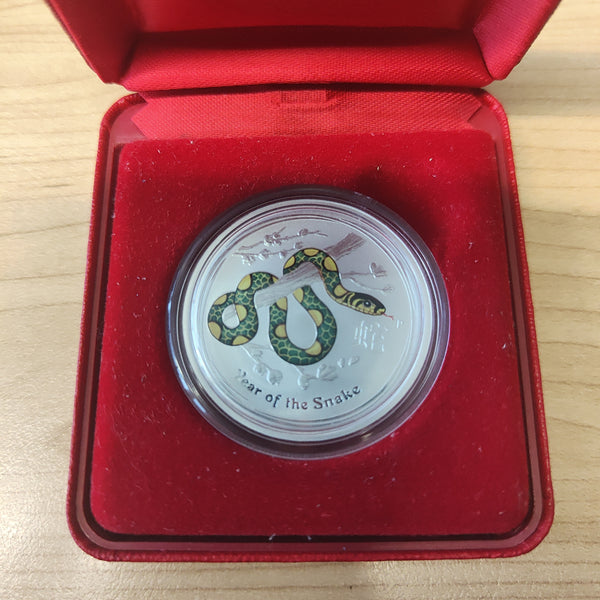 2013 Perth Mint Lunar New Year of the Snake .999 1/2oz Silver Coloured Coin