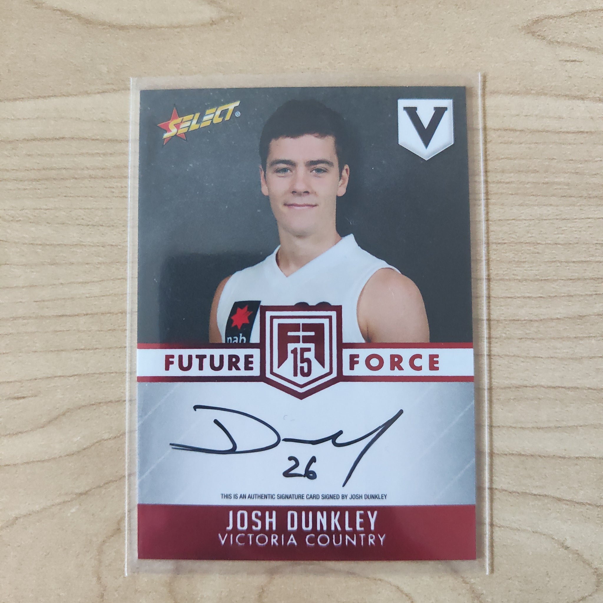 2015 Select Future Force Red Signature Josh Dunkley Western Bulldogs No.019/200
