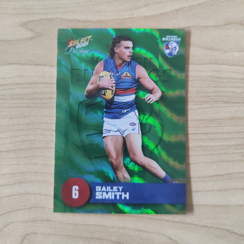 2021 AFL Select Prestige Green Parallel Bailey Smith Western Bulldogs LOW NUMBER No.001/60