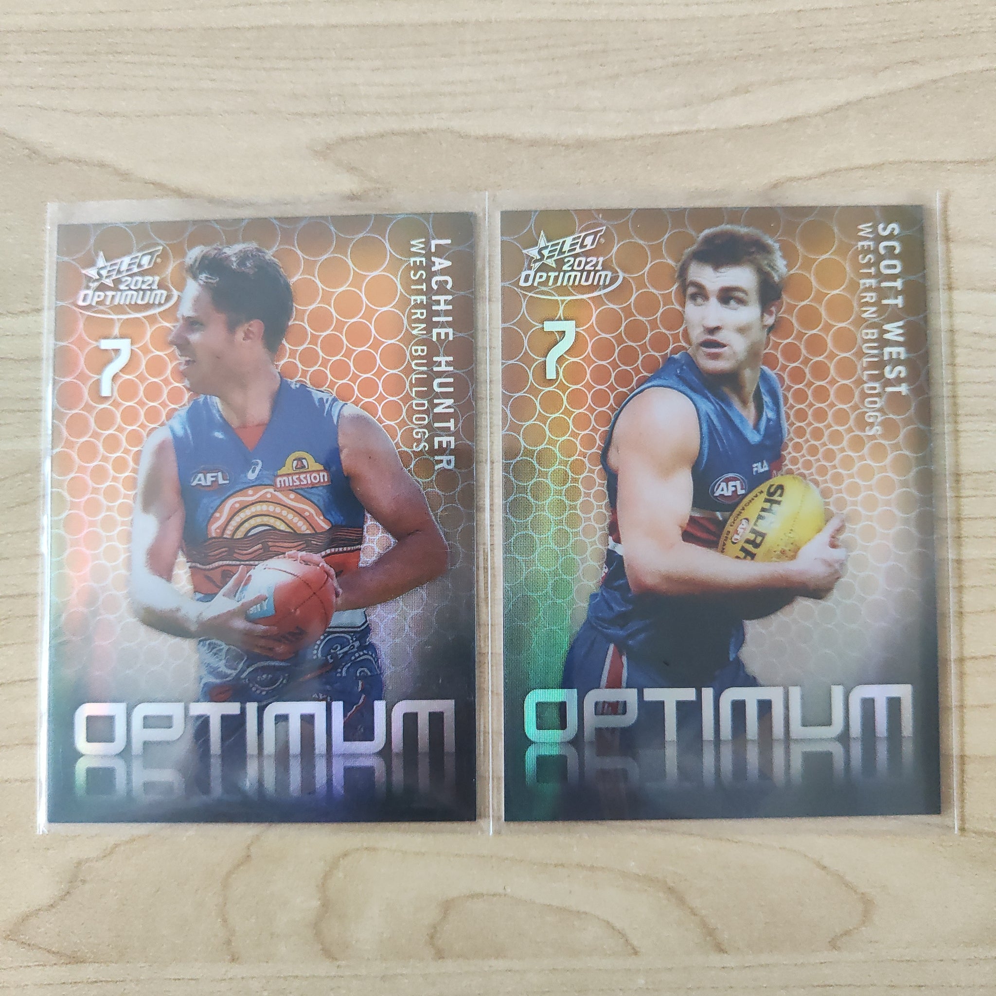 2021 AFL Select Optimum Mirror Lachie Hunter Scott West LOW NUMBERS No.03/60