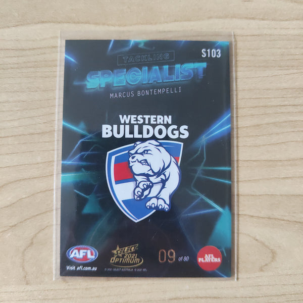 2021 AFL Select Optimum Specialist Marcus Bontempelli Western Bulldogs LOW NUMBER No.09/80