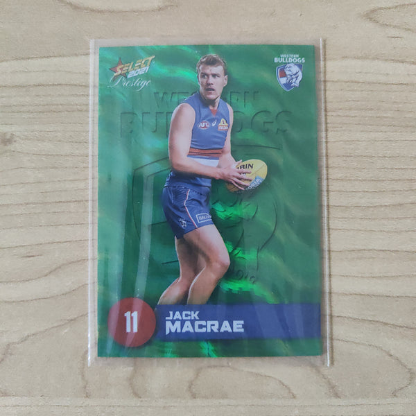 2021 AFL Select Prestige Green Parallel Jack Macrae Western Bulldogs LOW NUMBER No.001/60