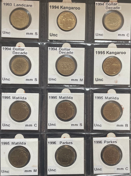 Australia 1984 to 2013 $1 One Dollar Uncirculated Collection 229 Coins
