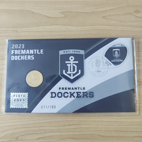 2023 Australia $1 Fremantle Football Club Perth Stamp Exhibition Overprint Limited Edition PNC 011/150