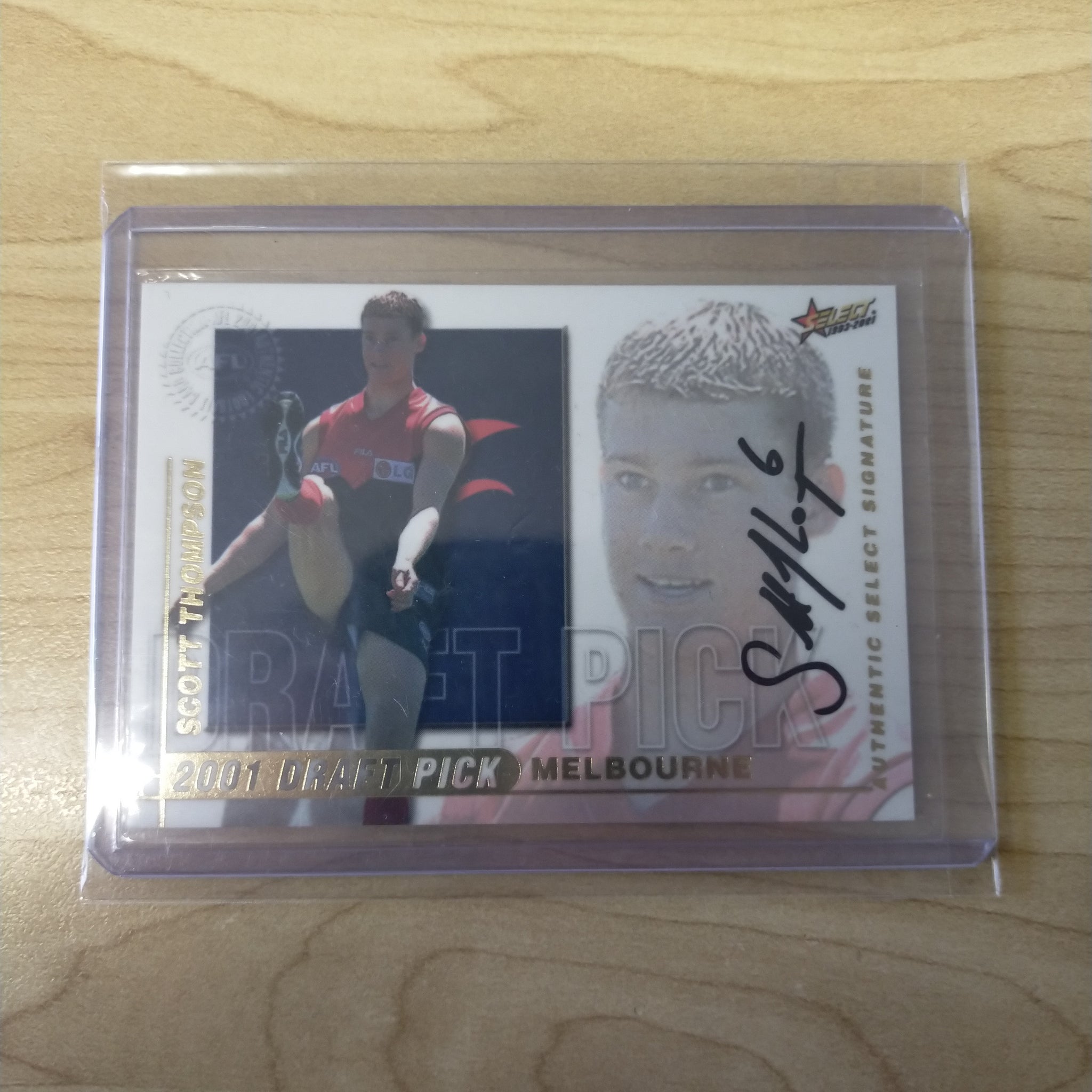2001 Select Draft Pick Signature Scott Thompson Melbourne
