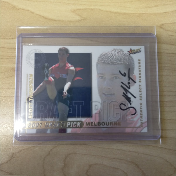 2001 Select Draft Pick Signature Scott Thompson Melbourne