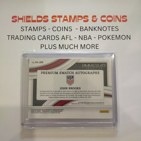 2023 Panini Immaculate Collection Soccer Premium Swatch Autographs John Brooks 15/25