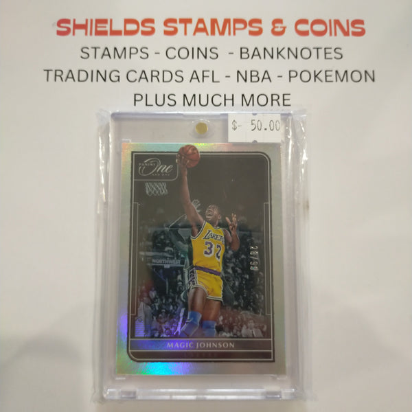 2022 Panini One and One Magic Johnson 28/99 NBA Basketball Card