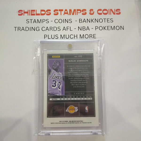 2022 Panini One and One Magic Johnson 28/99 NBA Basketball Card