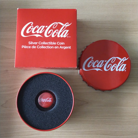 2018 Fiji $1 Coca Cola Silver Bottle Top Collectible Coin