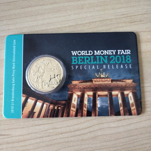 2018 RAM $1 World Money Fair Berlin Brandenburg Gate Privy Mark Uncirculated Coin