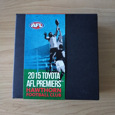 2015 RAM $1 Toyota AFL Premiers Hawthorn Football Club Ballot Coloured Frosted Coin