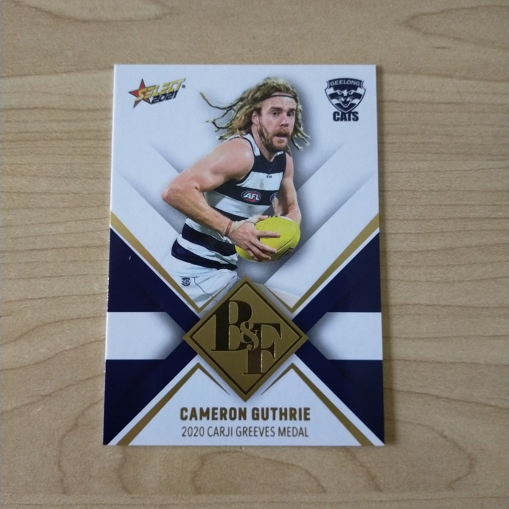 2021 AFL Select Footy Stars Best & Fairest Cameron Guthrie Geelong