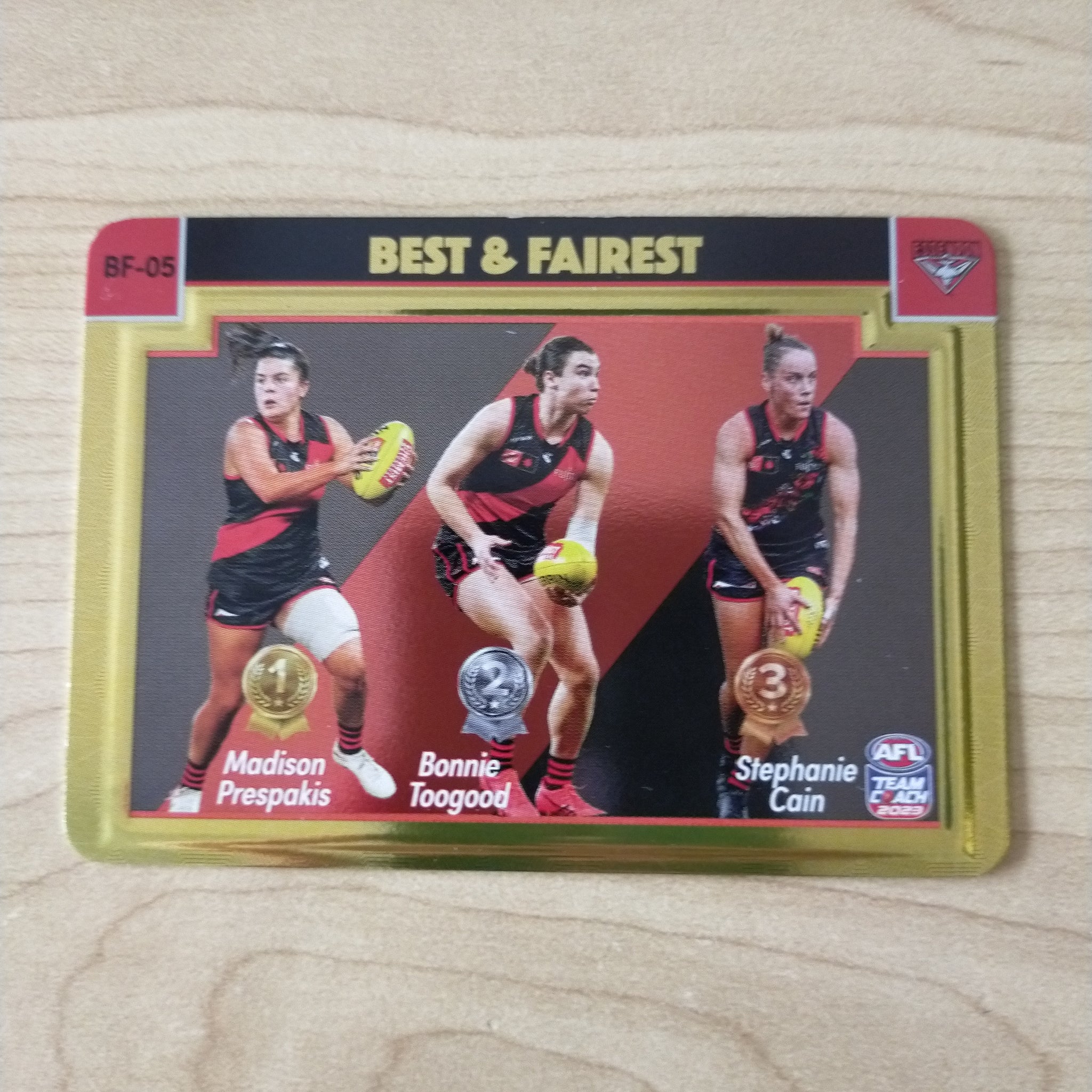 2023 Teamcoach AFLW Gold Best & Fairest Essendon BF-05
