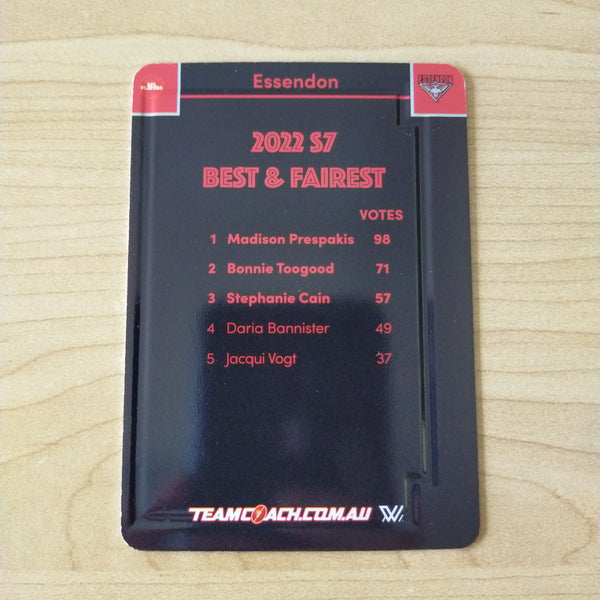 2023 Teamcoach AFLW Gold Best & Fairest Essendon BF-05
