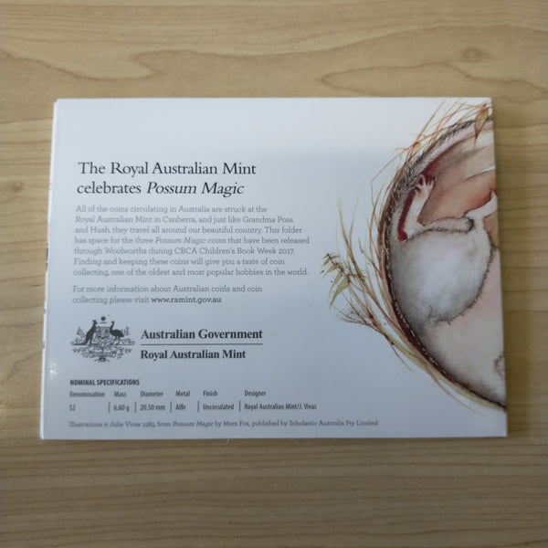 2017 Royal Australian Mint Possum Magic Collect & Keep Push In Coin Folder