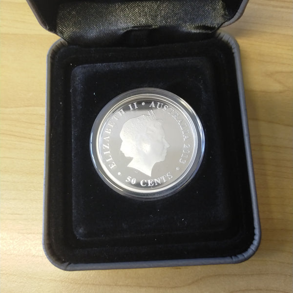 2013 Perth Mint Merry Christmas .999 1/2oz Silver Coloured Coin