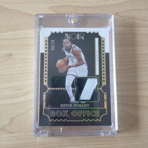 2021-22 Panini Noir Box Office Memorabilia Prime Kevin Durant Nets 08/25 NBA Basketball Card